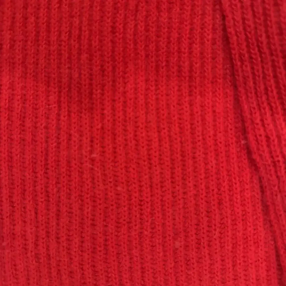 Reed Hunter‎ Red Lambswool Angora Ribbed Cardigan | Gold Button V-Neck